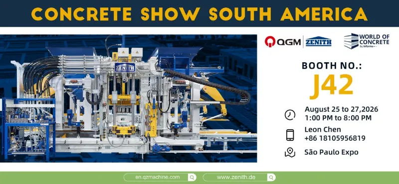 Quangong Machinery skal vises frem på Concrete Show i São Paulo, Brasil – bli med oss ​​på denne store søramerikanske industribegivenheten.